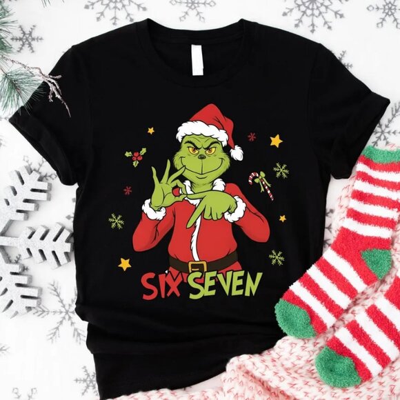 Gildan Tops - Six Seven T-Shirt, 6 7 Shirt, 6 7 Grinch Christmas T-Shirt, Trendy Christmas Tee